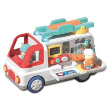 Παιδικό εκπαιδευτικό ασθενοφόρο Raya Toys με φώτα και αξεσουάρ.
