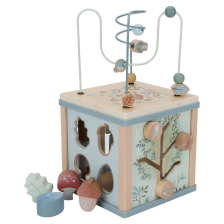 Παιδικός ξύλινος εκπαιδευτικός κύβος Little Dutch Activity Cube Forest Friends, LD7231.