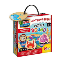 Παιδικό ξύλινο παζλ Lisciani Montessori Baby Puzzle Round, 13 τεμαχίων.