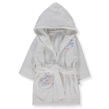 Παιδικό μπουρνούζι με κουκούλα Bebetto Floral Letters, 1-5 ετών, H460.
