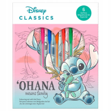 Παιδικό σετ Kids Licensing Stitch, τετράδιο με 6 τεμάχια, στυλό τζελ.