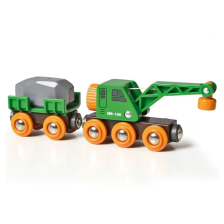 Παιδικό σετ βαγόνια τρένου Brio World Clever Crane Wagon.