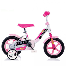 Ποδήλατο παιδικό Dino Bikes 108 SPORT 10“ white/pink