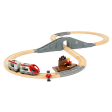 Παιδικό τρενάκι με ράγες Brio World Starter Travel Train Set, με φιγούρες.