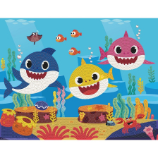 Διαμαντένια ταπισερί Diamond Dotz Baby Shark Οικογένεια.