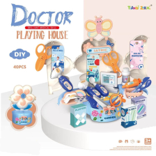 Σετ γιατρού σε βαλίτσα-λουλούδι Raya Toys Doctor playing house, 40 τεμαχίων.
