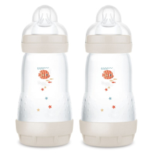 Μπιμπερό MAM Easy Start Anti Colic 260ml 2τεμ γκρι