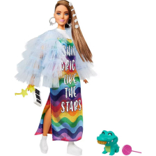 Κούκλα Mattel Barbie Extra 9 με αξεσουάρ και κατοικίδιο.