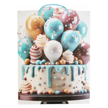 Χάρτινη σακούλα δώρου Raya Toys Cake M, 32 εκατοστών.