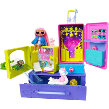 Σετ παιχνιδιού με κούκλα Mattel Barbie Extra Minis, με αξεσουάρ.