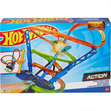 Παιδική πίστα Mattel Hot Wheels Spiral Speed Crash, με ένα αυτοκίνητο