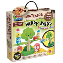 Παιχνίδι ισορροπίας Lisciani Montessori Baby Happy Birds με παζλ.