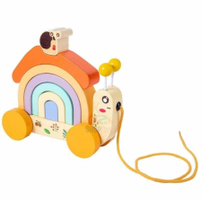 Ξύλινο παιχνίδι έλξης Raya Toys Ξύλινο σαλιγκάρι.