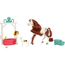 Σετ παιχνιδιού Mattel Spirit Boomerang's Bath Adventure με φιγούρα αλόγου και αξεσουάρ.