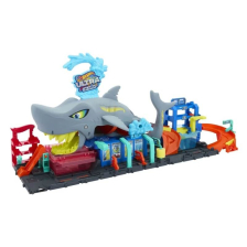 Σετ παιχνιδιού Mattel Hot Wheels City Ultra Shark Car Wash, HTN82.