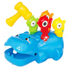 Διαδραστικό пαιχνίδι Raya Toys Ιπποπόταμος με σφυράκι, μουσικό και φωτεινό.