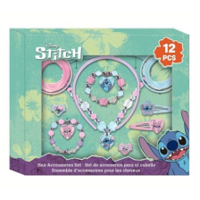 Σετ παιδικών αξεσουάρ μαλλιών Kids Licensing Stitch 12 τεμαχίων.