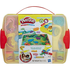 Σετ πλαστελίνες Hasbro Play-Doh Shape and Learn Discover and Store, E1955.