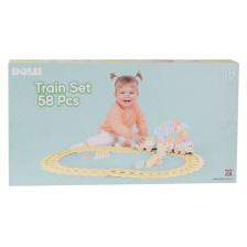 Κατασκευές DOLU Train Set, Παστελ, 5221, 58 τεμαχίων.