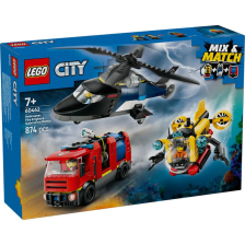 Κατασκευές LEGO City Ελικόπτερο, πυροσβεστικό όχημα και υποβρύχιο 60462.