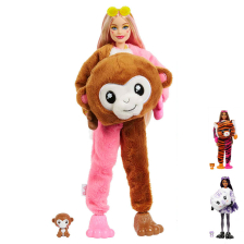 Κούκλα Mattel Barbie Cutie Reveal Jungle Series, με στολή ζώου και αξεσουάρ.