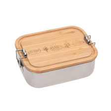 Δοχείο Φαγητού Lassig Bamboo και ατσάλι Garden Explorer