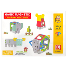 Μαγνητικές κατασκευές Raya Toys Magic Magnetic Ζωάκια, 60 τεμαχίων.