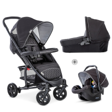 Καρότσι μωρού 3σε1 Hauck Malibu 4 Trioset black/silver