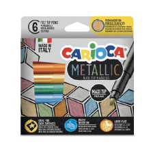 Μαρκαδόροι CARIOCA Metallic, 6 χρωμάτων.