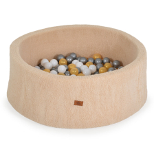 Μαλακή παιδική πισίνα Moni Toys Boucle, με 200 μπάλες.