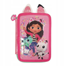 Κασετίνα σχολική Kids Licensing Gabby's Dollhouse 2 θέσεων, πλήρες.