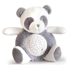 Νυχτερινό φωτιστικό Doudou Panda με μουσική, βελούδινο 20 εκατοστών.