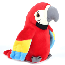 Διαδραστικό λούτρινο παιχνίδι Raya Toys Walking Παπαγάλος, Επαναλαμβάνει λέξεις, 17,5 εκατοστών.