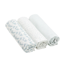 Πάνες Αγκαλιάς Lassig Lela Light Blue 80x80 εκ. 3 τεμ.