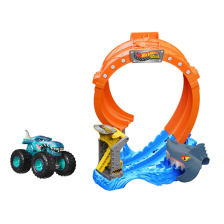 Πίστα Mattel Hot Wheels Monster Trucks Spiral Shark Smash, JFR08.