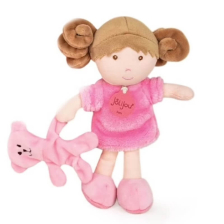 Λούτρινο παιχνίδι Doudou Mlle Rose Κούκλα 21 εκατοστών, JJ6006.