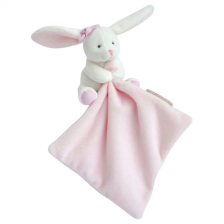Λούτρινο παιχνίδι αγκαλιάς Doudou Κουνέλι με μαντηλάκι 10 εκατοστών, DC3337.