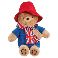 Λούτρινο παιχνίδι Union Jack Paddington με κασκόλ Βρετανικής σημαίας, 31 εκατοστών.
