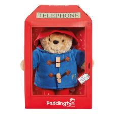 Λούτρινο παιχνίδι Paddington σε τηλεφωνικό θάλαμο, 22 εκατοστών.
