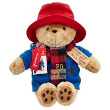 Λούτρινο αρκουδάκι Paddington με κασκόλ, 23 εκατοστών.