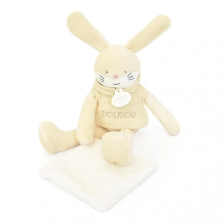 Λούτρινο Λαγουδάκι αγκαλιάς με μαντηλάκι Doudou Sweety, DC4186, 25 εκατοστών.