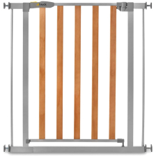 Καγκελόπορτα Hauck Wood Lock 2 Silver