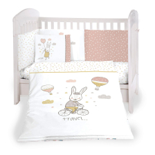 Σετ Κούνιας 6 τεμ. Kikka Boo 60/120 Rabbits in Love με Πάντα Κούνιας