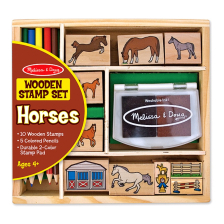Σφραγίδες ξύλινες Melissa and Doug Αλογάκια 12410