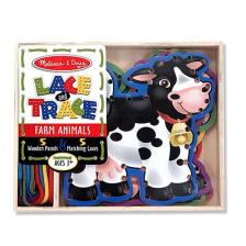 Ζώα της φάρμας ξύλινα με κορδόνι Melissa and Doug 13781