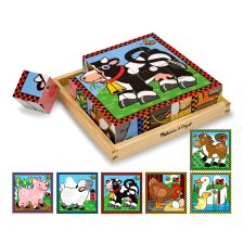 Κυβάκια ξύλινα Melissa and Doug Φάρμα 10775
