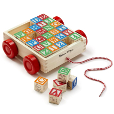 Τρέιλερ ξύλινο με κυβάκια Melissa and Doug ABC 11169