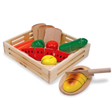Φαγητά με μαχαίρι και δίσκο ξύλινα Melissa and Doug 10487