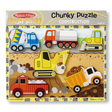 Παζλ ξύλινο  Melissa and Doug Κατασκευαστικά οχήματα 6 μέρη13726