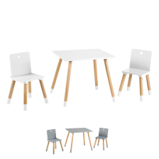 Παιδικό τραπεζάκι με καρέκλες Roba White/Grey
